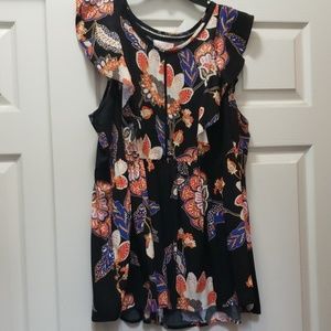 Floral baby doll tunic